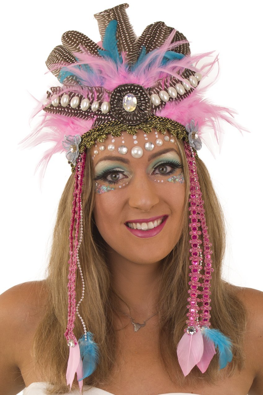 festival carnaval Sioux roze | Fop Feestwinkel