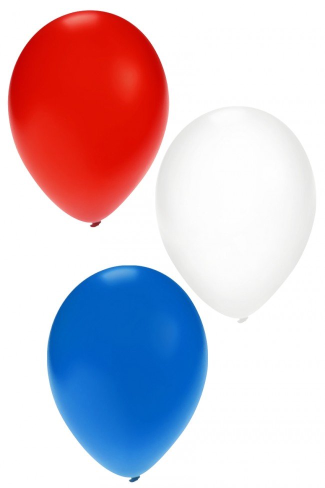 Druppelen lager Grace Ballon rood wit blauw 12 inch kwaliteitsballon per 50