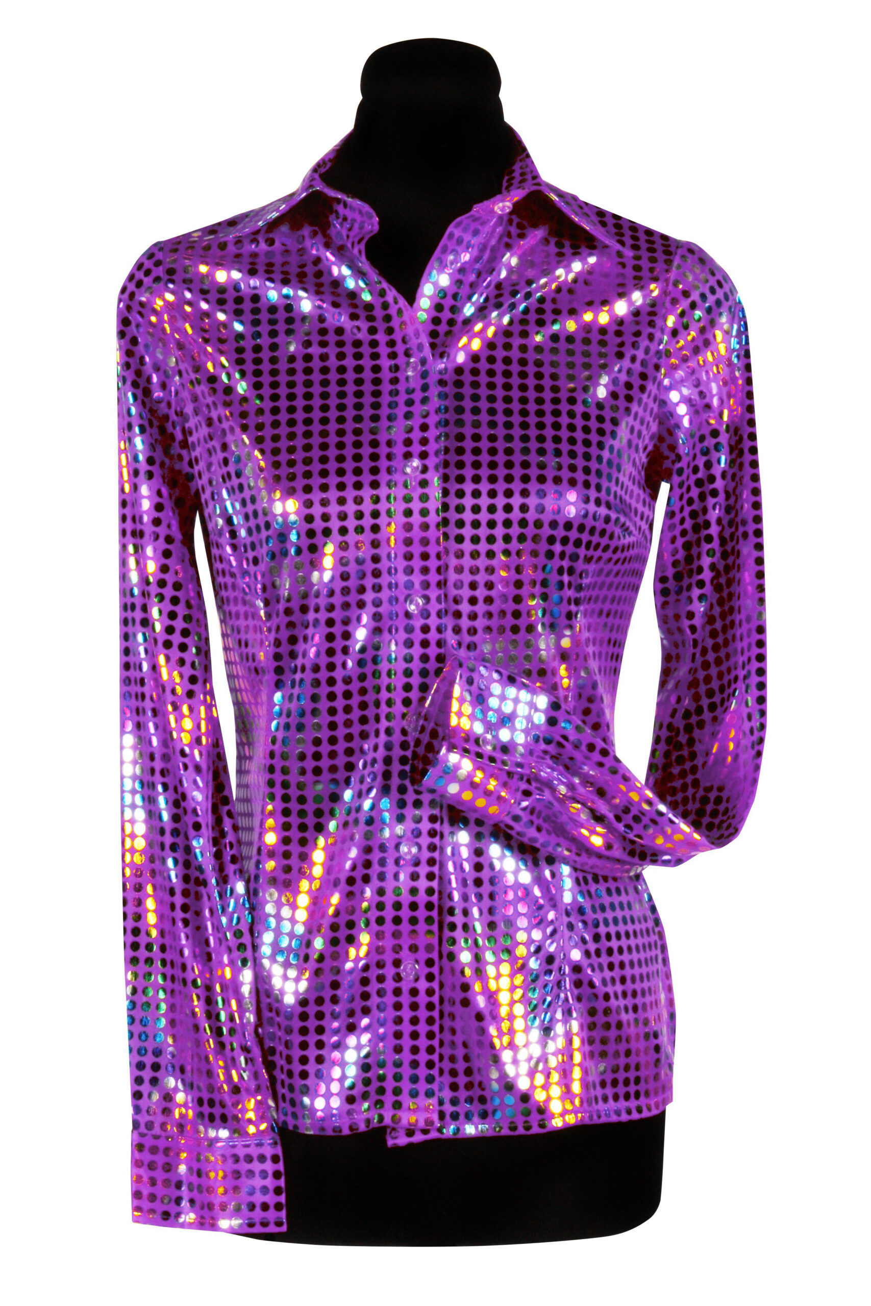 paarse glitter blouse | en Feestwinkel