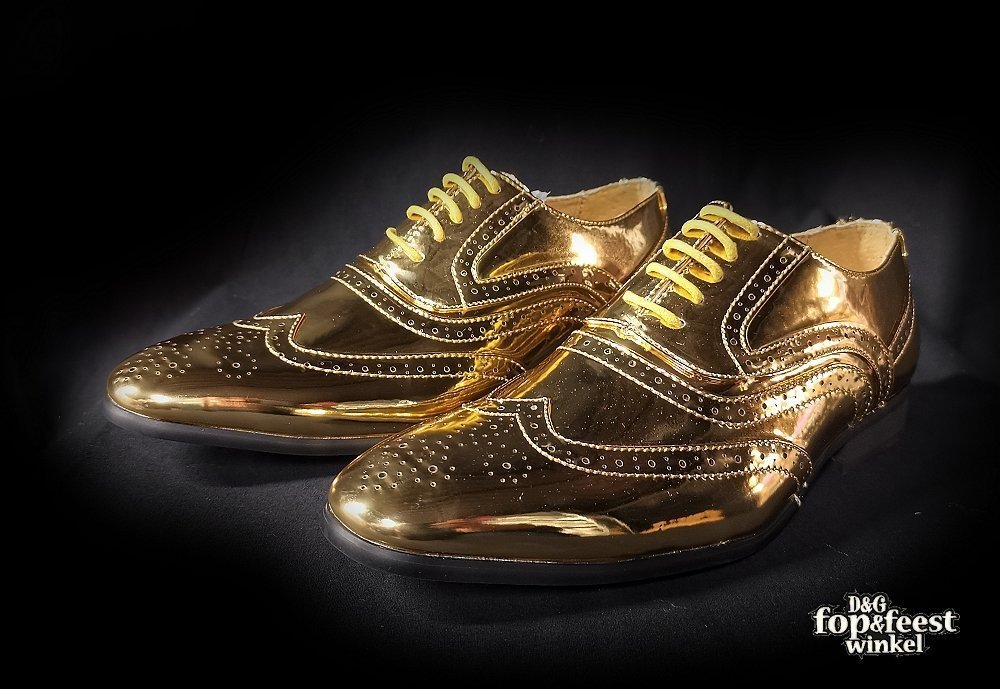 Kinderen St merk Heren feest schoenen in goud of zilver | Fop & Feestwinkel