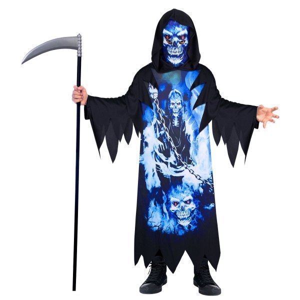 Veraangenamen hoek Walter Cunningham Halloween kleding kind neon reaper recycel | Fop en Feestwinkel