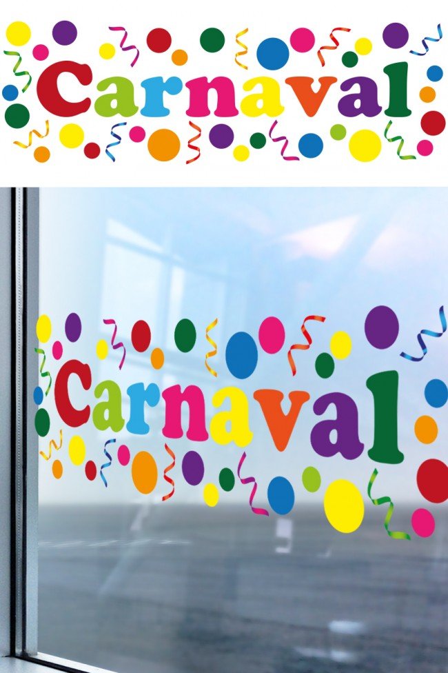 peper Bijdragen Pech Raamsticker Carnaval adhesive | Fop en Feestwinkel